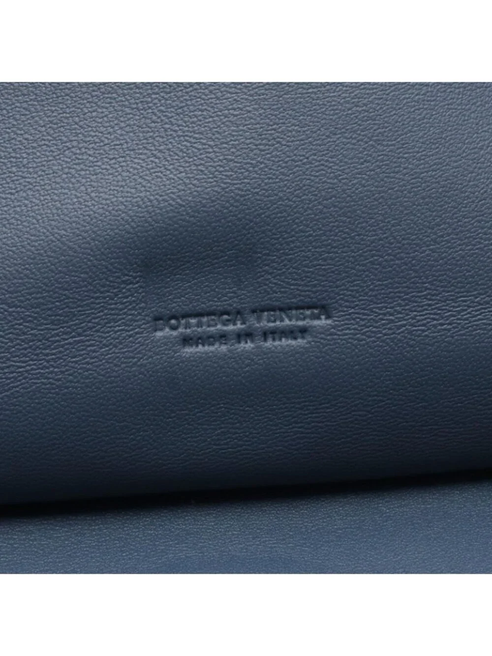 Bottega Veneta Clutch Micro Macro Blue Black Lambskin